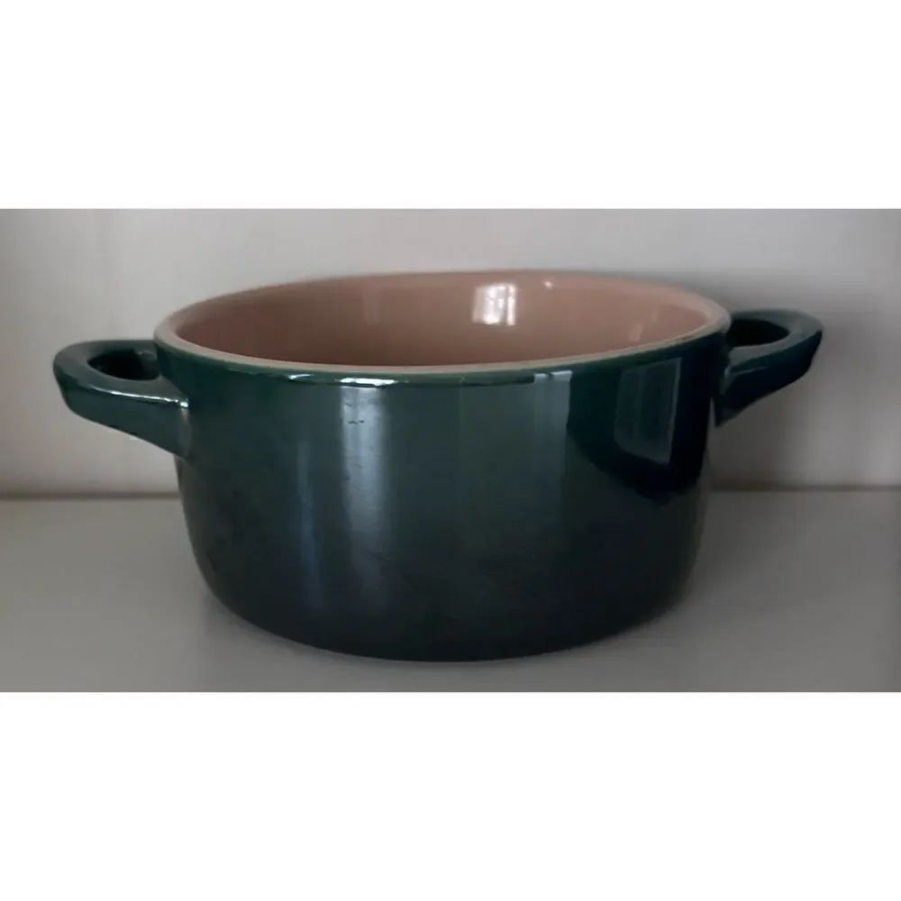 Le Creuset Stoneware Mini Round Cocotte, 8 oz., Artichaut No Top